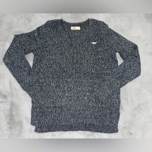 🦍Women’s Hollister Gray Tweed Knit Sweater